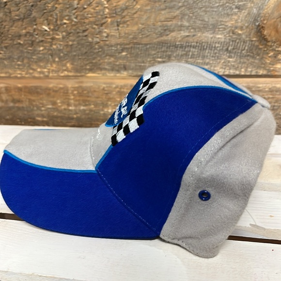 NASCAR Adjustable Dad Hat Cap Blue Gray Little Blue Pill - Picture 2 of 10